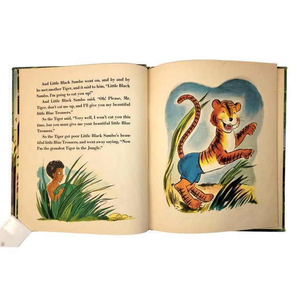 Vintage LITTLE BLACK SAMBO by HELEN BANNERMAN  Illustrated by ROBERT MOORE 1942 - Picture 9 of 16